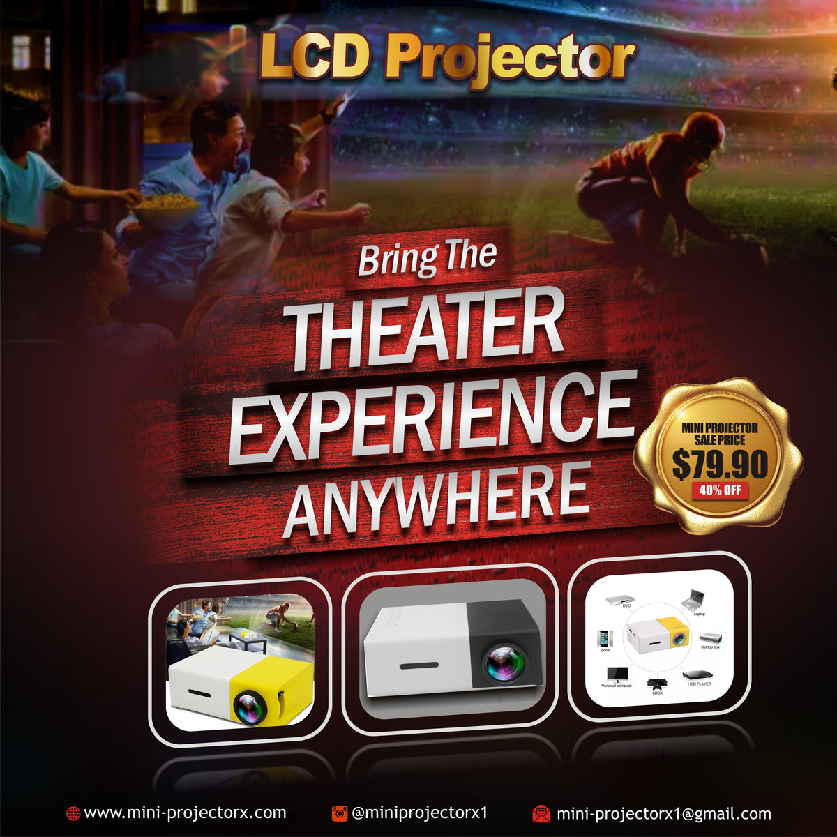 Portable Mini Projector - HDMI Mini Projector | Mini Projector X ™